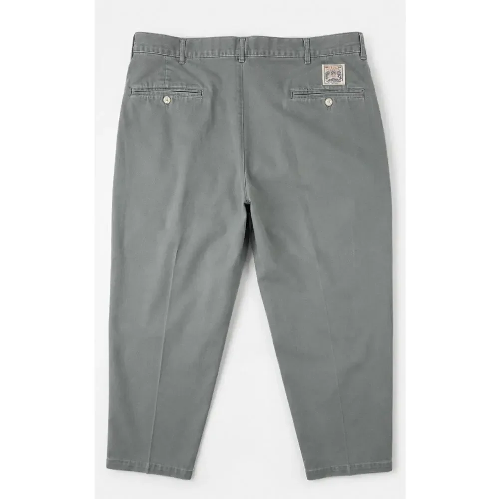 Vintage Polo Ralph Lauren Men’s Classic Cotton Chino Pants Gray Pleated Sz 40/30